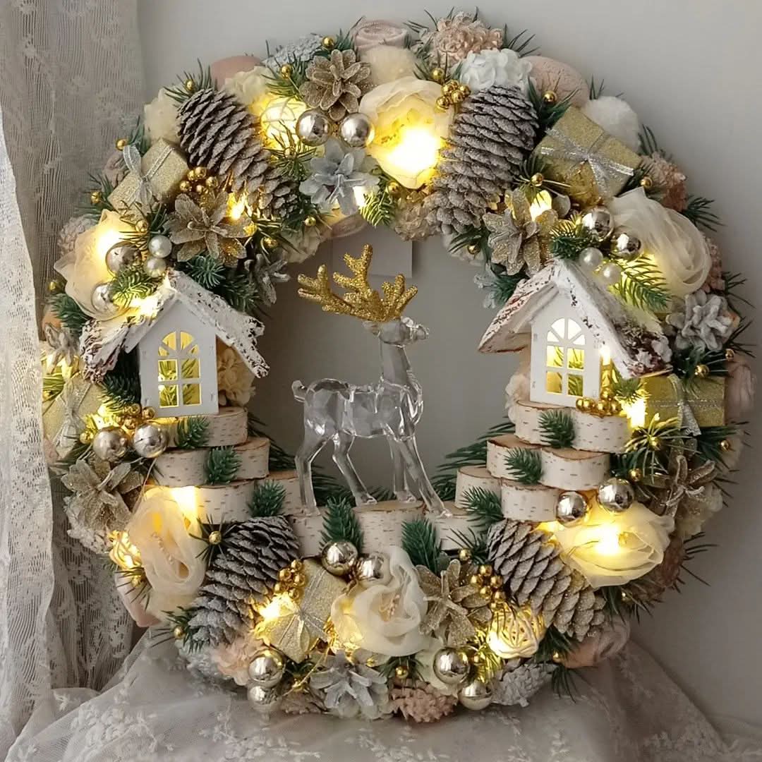Guirlanda Decoração Natalina Luxo com Led 55CM DVT55
