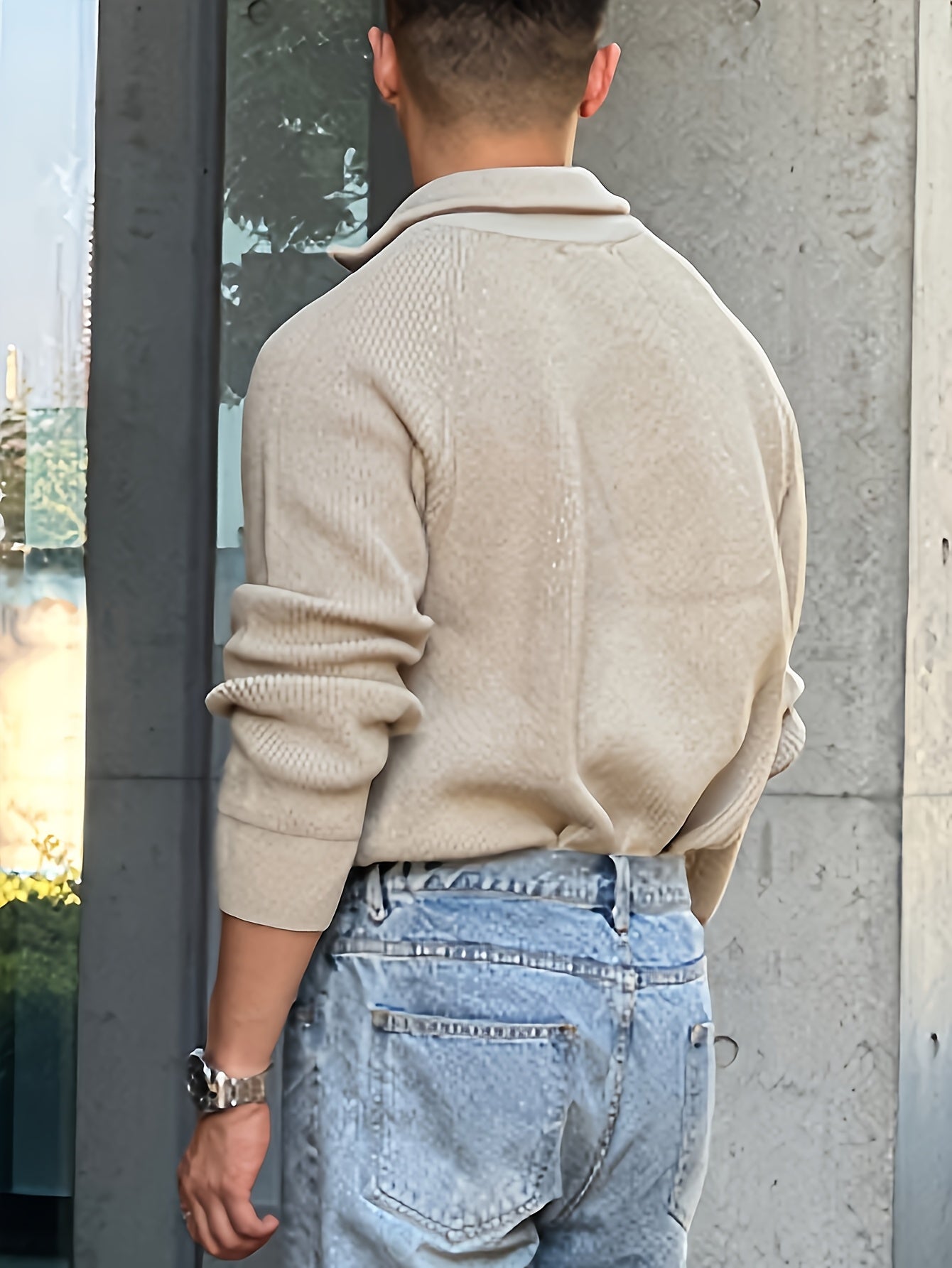 Suéter Raglan Cortina