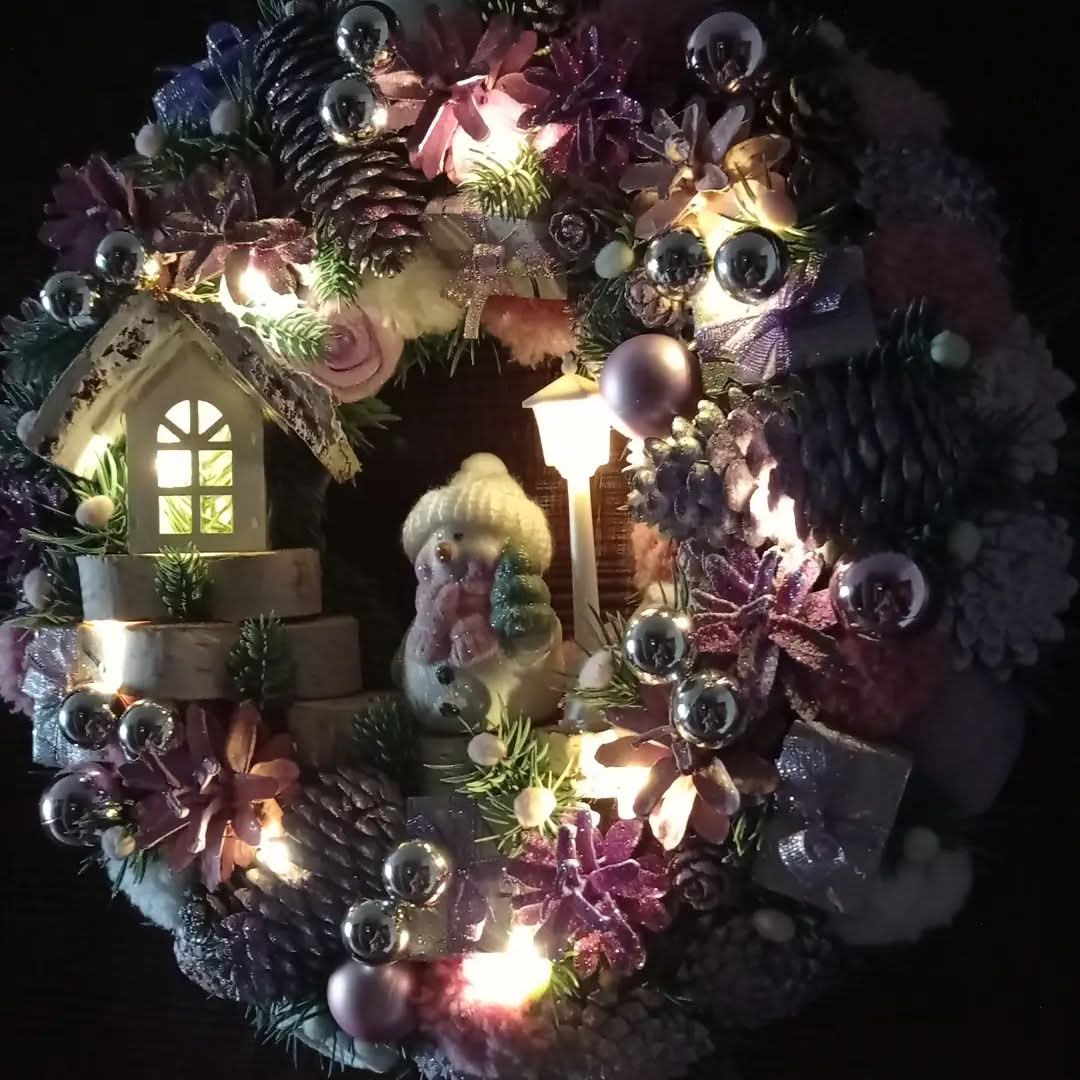 Guirlanda Decoração Natalina Luxo com Led 55CM DVT50