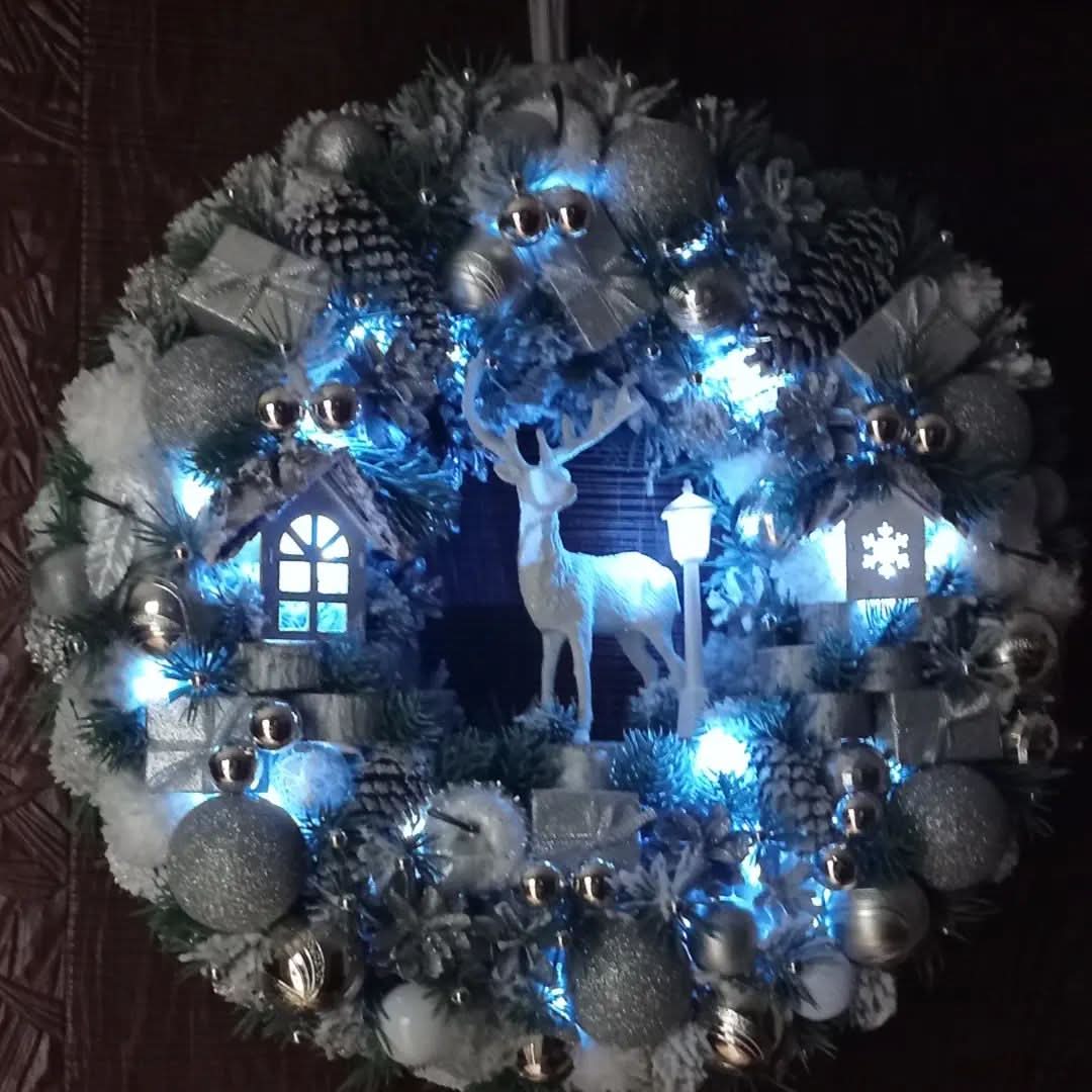 Guirlanda Decoração Natalina Luxo com Led 65CM DVT32