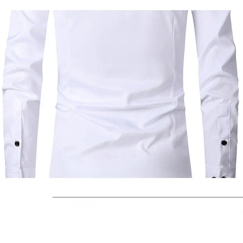 Camisa Social Masculina Elástica Slim Fit