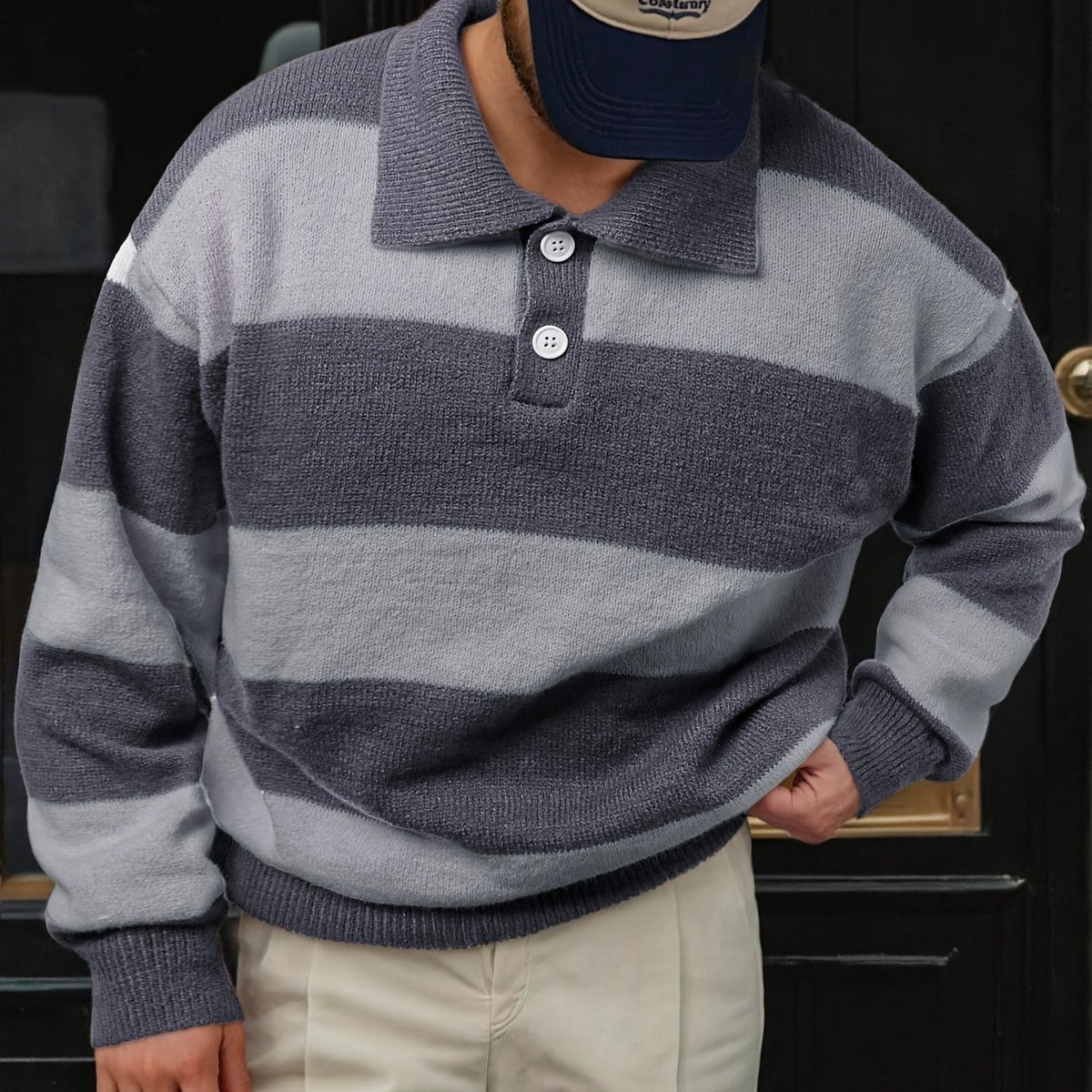Suéter Polo Listrado Parma